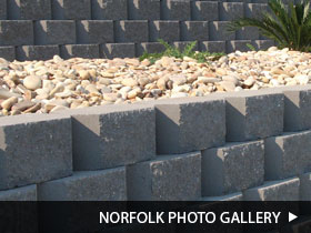 Norfolk retaining wall